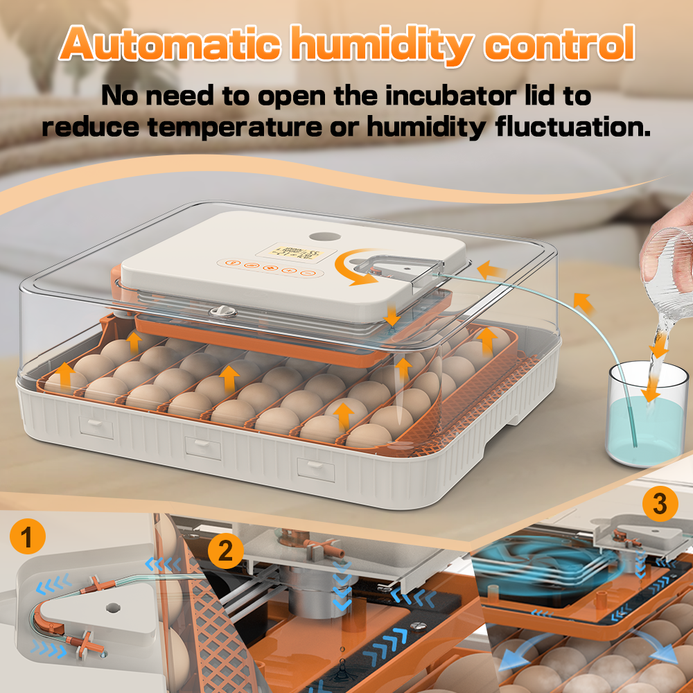 48 eggs Automatic Humidity control egg incubator